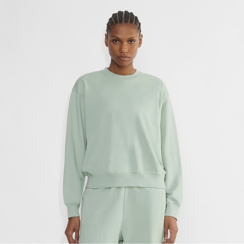 Aritzia Terry Sweatfleece Perfect Crew Sweatshirt XS athleisure layered winter